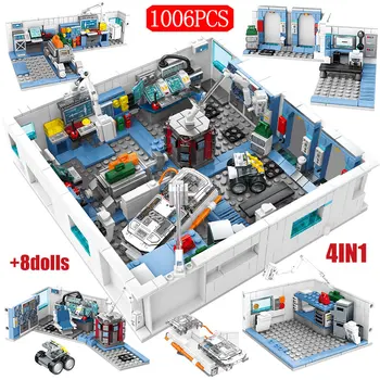 

City Police Wandering Earth Air Space Station Building Blocks Technic Car Astronaut House Bricks Gift Toys for Children