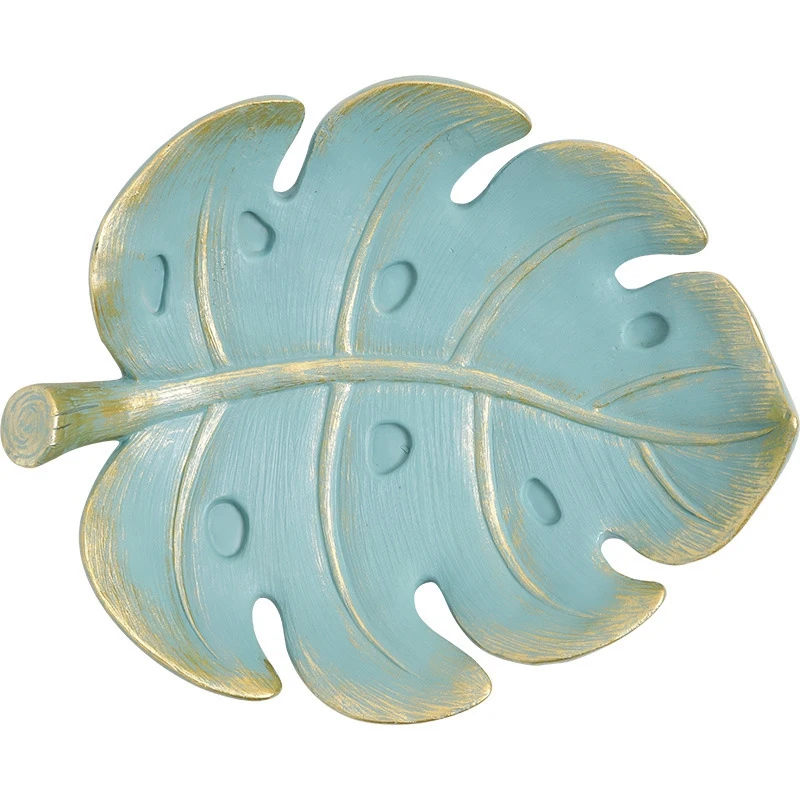 

Nordic Style Leaf Plate Decoration Food Plate Jewelry Tray Ring Bracelet Rack Creative Storage Plate Monstera