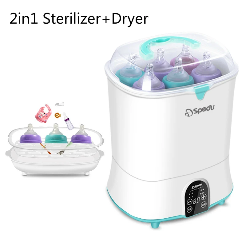 2in1 blue 3 в 1 стерилизатор для детских бутылочек, подогреватель молока с функцией сушки, Подогреватель детских бутылочек, Паровая стерилизация, сушилка для детских бутылочек - Цвет: 2in1 blue