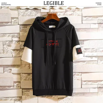 

LEGIBLE Mens Sweatshirt Short Sleeve Autumn Spring Casual Hoodies Top Printed Tracksuits Sweatshirts Hoodies Men