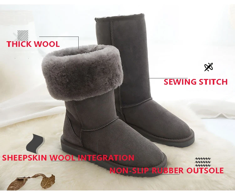 RY-RELAA ботинки г. Новые женские зимние ботинки из овечьей шерсти роскошная дизайнерская обувь для женщин средней высоты из натуральной кожи