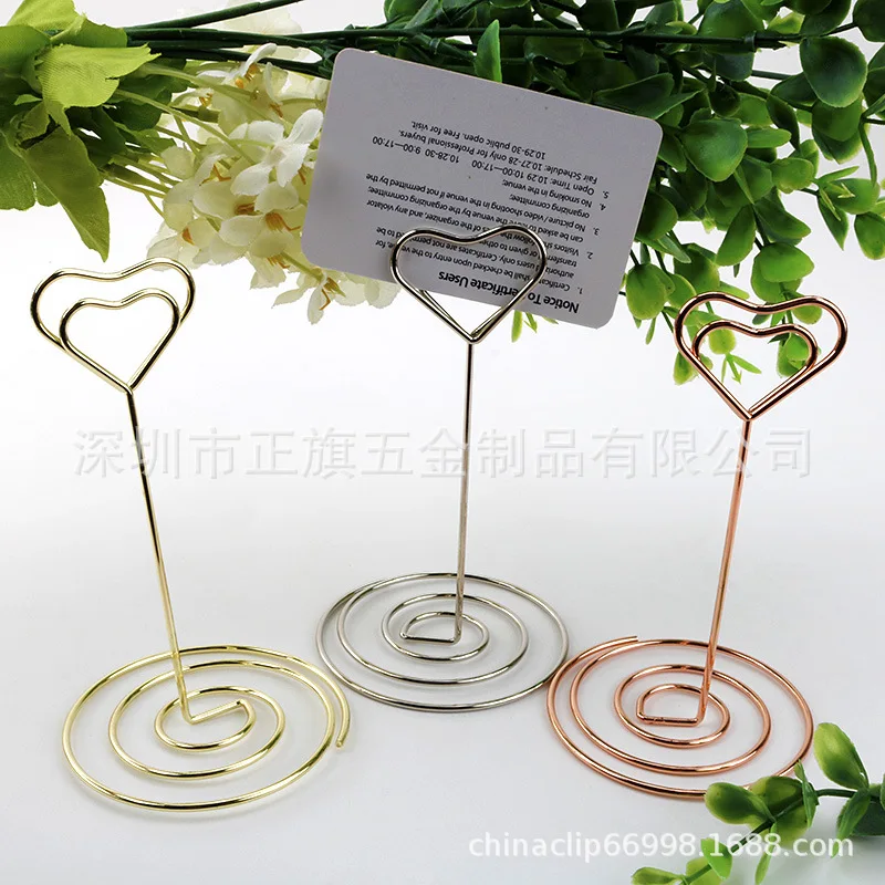 Gold Rose Gold And Silver Butterfly-Shaped Crocodile Clip Insert Wedding Seats Notes Folder Card Holder Cross Border Source Curr