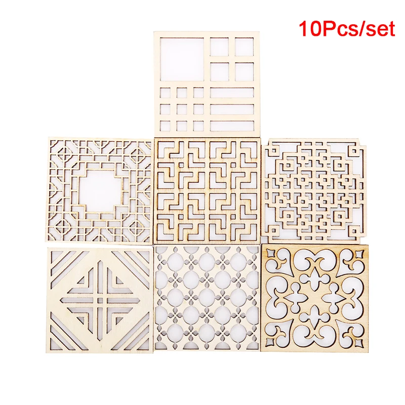 Китайский стиль Ретро рамка деревянный узор квадратный ручной работы аксессуары Декор