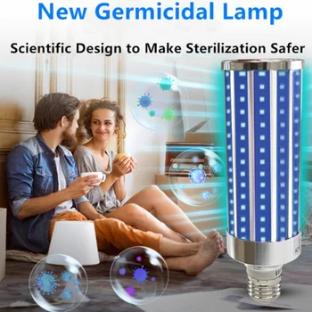 

20W 30W 60W E27 UVC Ultraviolet UV Light Tube Bulb Disinfection Lamp Sterilization Mites Lights Germicidal Corn Bulb With Remote