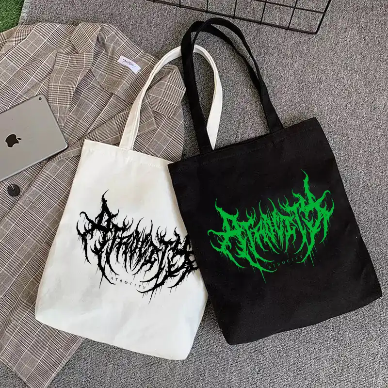 2021雷レターアニメバッグデザイナーハンドバッグ女性のバッグy2k原宿レトロレディースバッグラージショッパーキャンバスバッグかわいいバッグ ショッピングバッグ Aliexpress