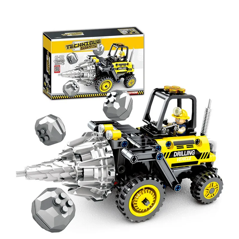 

Toys For Children Mechanical Simulation Drill Machine Compatible Educational Assembled Diy Building Blocks Brick Kids Gift I66