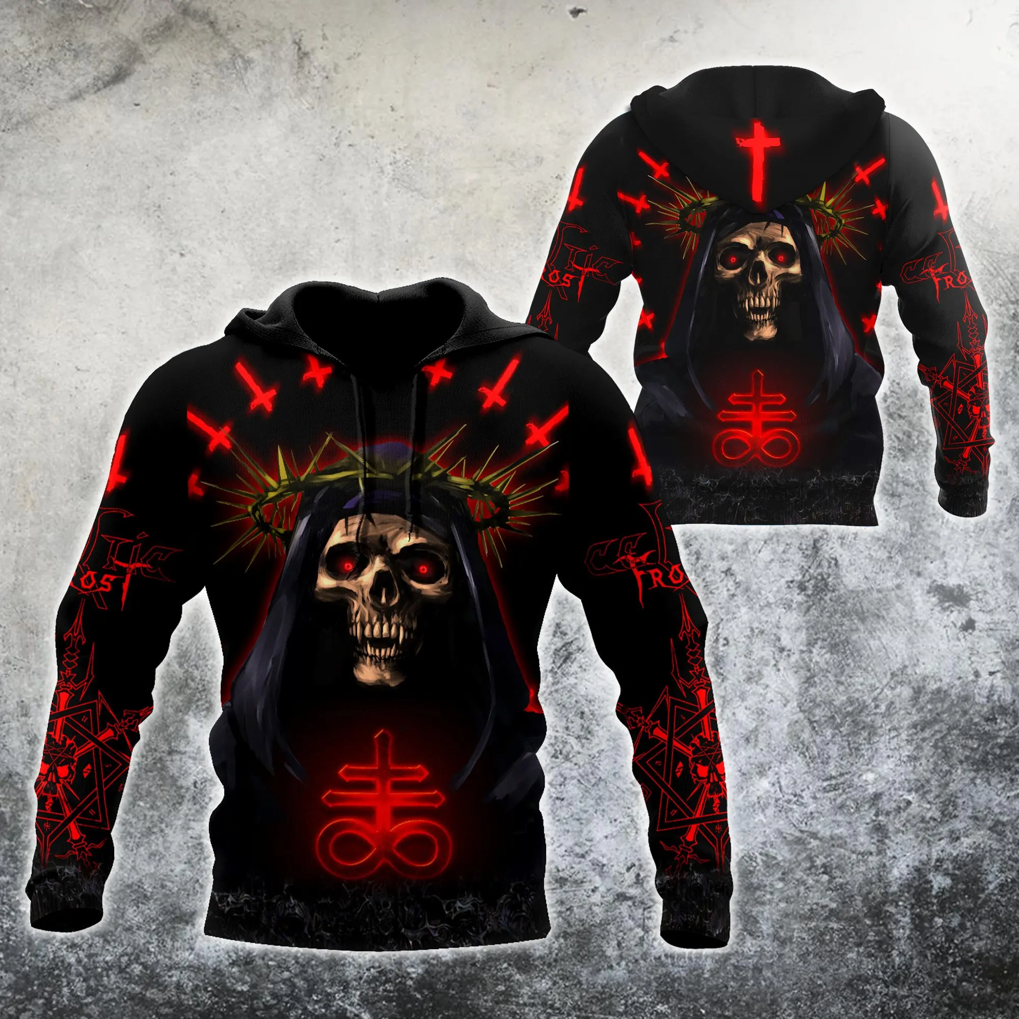 

Brand Fashion Autumn Hoodies The King Satanic 3D All Over Printed Mens Sweatshirt Unisex Zip Pullover Casual Jacket DW0469
