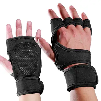 

1 Pair Sports Half-finger Gloves Man Woman Artificial Wrist Guards Braces Antiskid Fitness Sports Gloves Hand Support Health