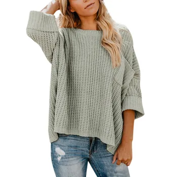 

Women's sweater свитер женский Pullover кардиган Solid Casual Off Shoulder Pocket Knitted Sweater Knitwear Tops free shipping #3