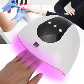 

72W LED UV Nail Dryer Intelligent Induction Gel Polish Lamp Nail Art Manicure Tool 30/60/90s gear timing painless Nail Lamps