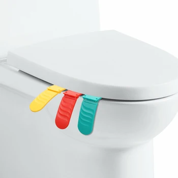 

1pc Toilet Seat Cover Lifter Toilet Closestool Seat Handle Foldable Portable With Adhesive Sanitary Seat Cover Lifting Device