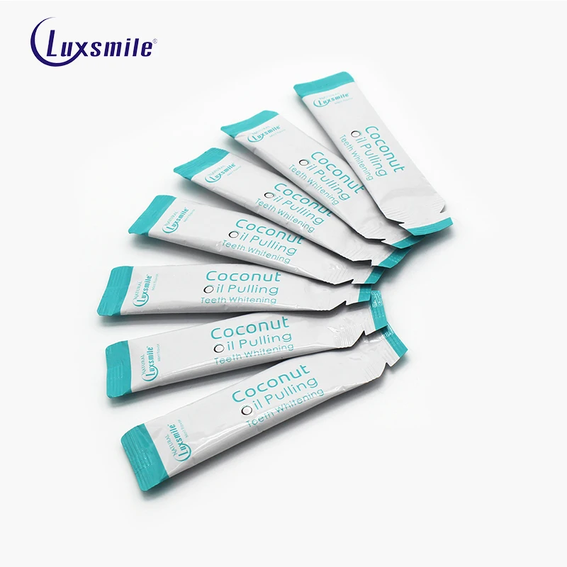 Luxsmile отбеливание зубов кокосовое масло для рта 100% натуральный 14 Саше уход за