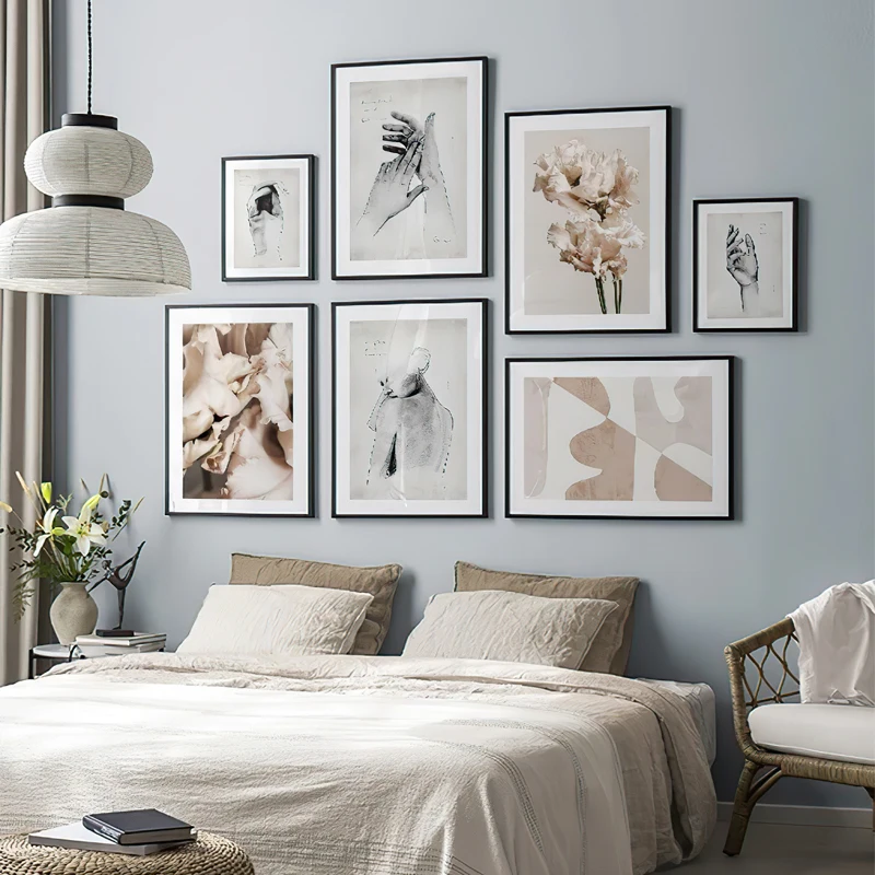 

Woman Body Line Drawing Poster Plant Flowers Nordic Wall Art Picture Print Canvas Painting Living Room Decor Home Decoration