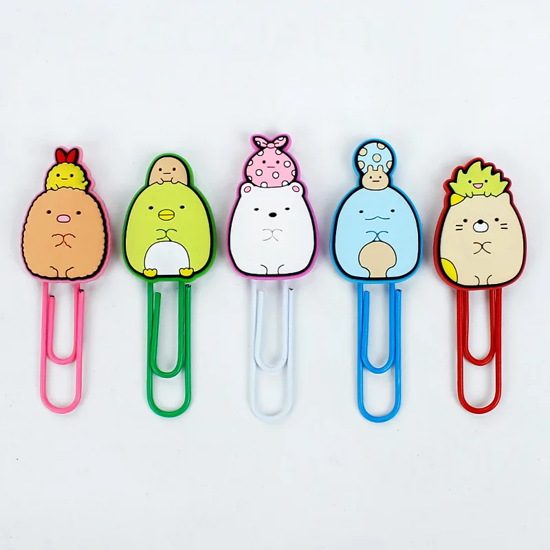 80 шт./упак. Sumikko Gurashi футляр из силикона с милым рисунком из мультфильма Бумага иглы Бумага для съемки с креплением зажим записка заметка зажимы для канцелярских принадлежностей