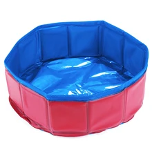 1 шт Складные поставщики животных Pet Dog плавательный дом кровать летний бассейн синий+ красный игрушки для собак