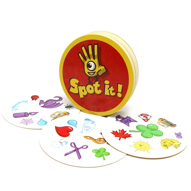 SPOT IT Playing Card Game With Metal Box Enjoy It For Family Gathering Zoo / Double HP/Classic Red / MLG  2020 High Quality 4