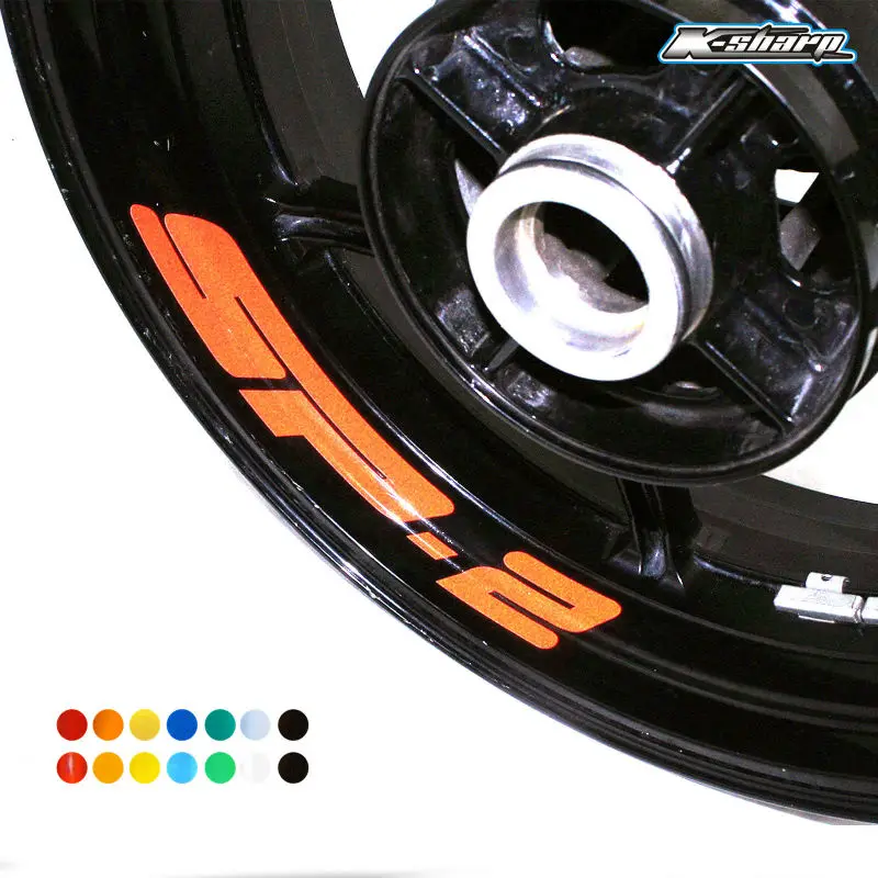 8X custom inner rim decals wheel reflective Stickers stripes Fit FOR