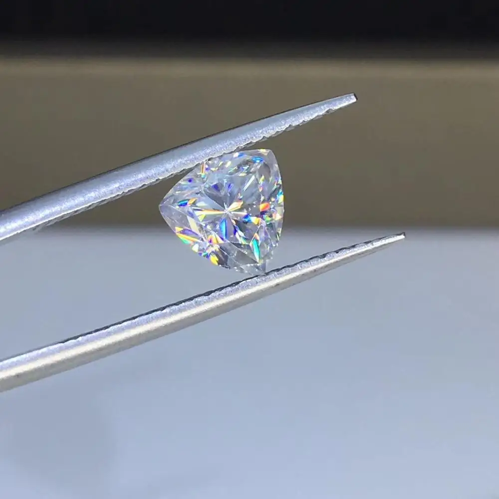 

Poetry Of Jew Store Triangle Moissanite 1.50ct D VVS barestone custom Moissanite ring Pendants for naked diamond