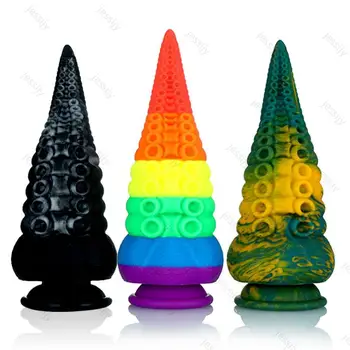 Monster Dildo Lesbian Huge Anal Toys Suction Cup Adult Sex Product Octopus Tentacle artificial penis Dildo Sex Toy for Women 2