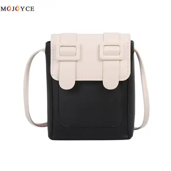 

Women Small Shoulder Messenger Hit Color PU Leather Crossbody Bag Female Handbag Fashion Exquisite Shopping Bag