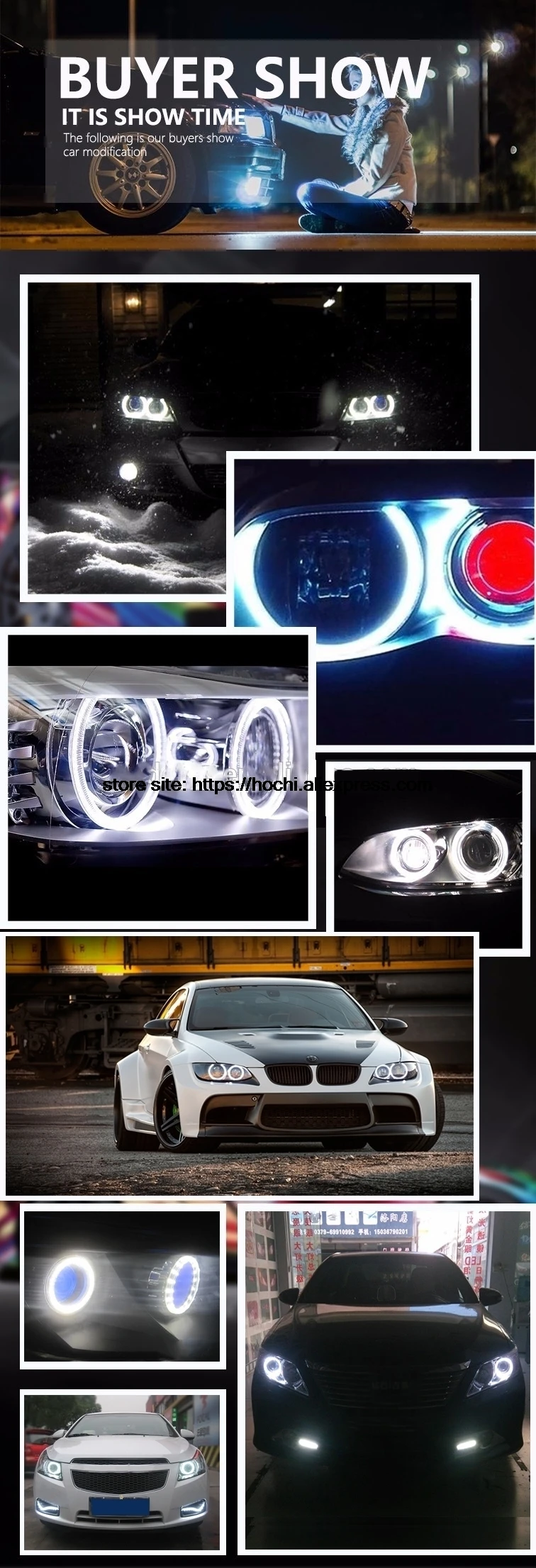 Для ford mustang 2010 2011 2012 ультра яркий SMD белый светодиодный ангельские глазки 2600LM 12V halo Кольцо Комплект дневного света