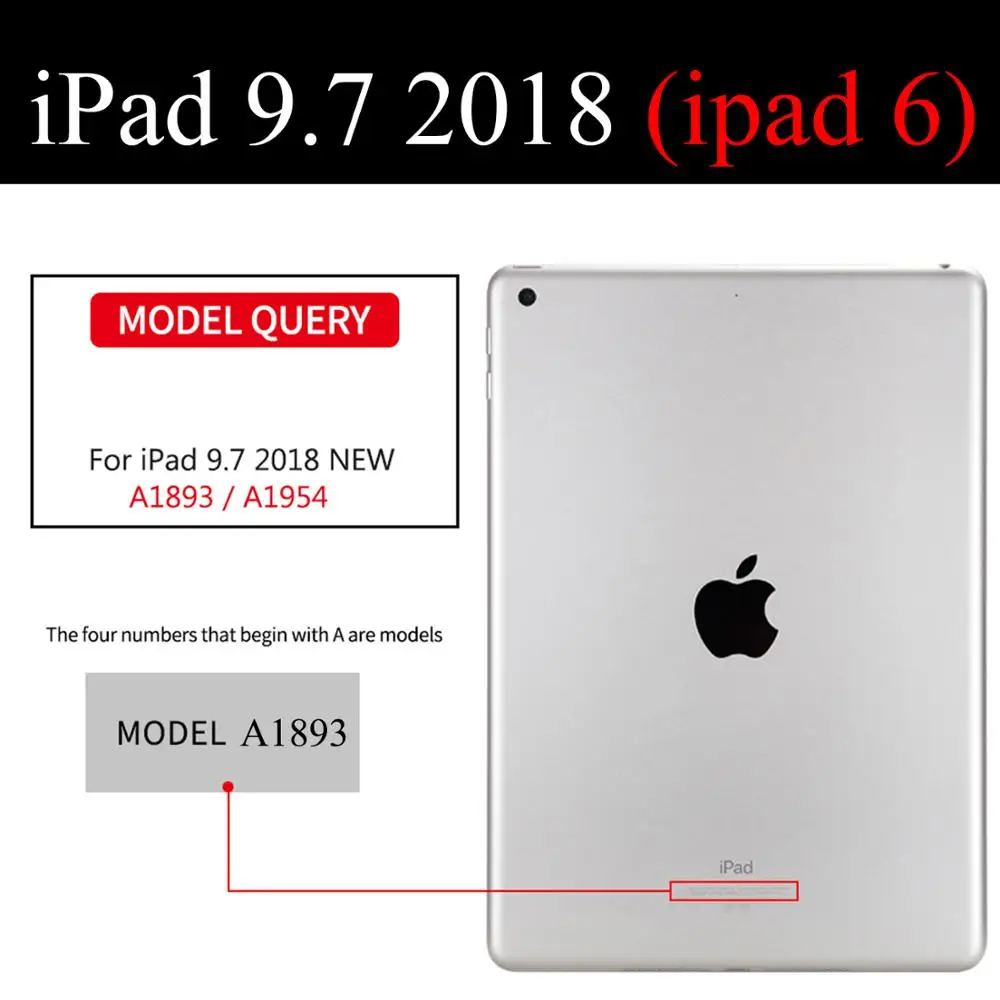 Tablet Case For Apple ipad 9.7" Silicone Soft Shell TPU Airbag Cover Transparent Protection For ipad 6th Model A1893 A1954 ipad case,tablet case