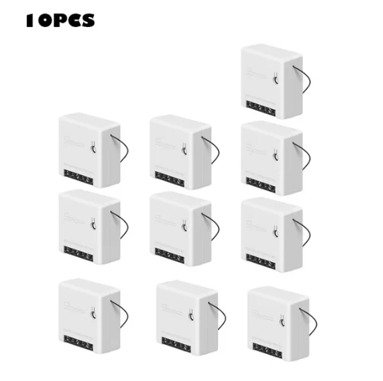 MINI 10 pcs Интеллектуальный выключатель света SONOFF экшн-камера с Wi-Fi умный переключатель дистанционного Управление двухстороннее интеллигентая(ый) переключатель «сделай сам» прибор автоматизации дистанционного Управление переключатели для Alexa Google Home - Комплект: MINI 10 pcs