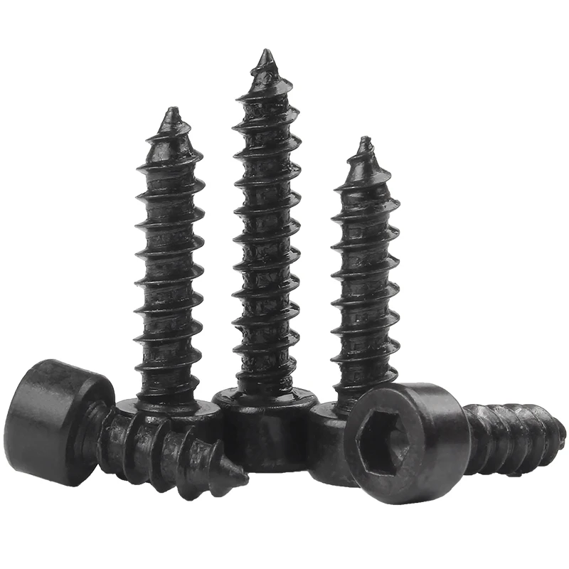 

M2 M2.6 M3 M4 M5 Hex Socket Head Cap Screw Metric Thread Self Tapping Bolts Fastener Hardware Black Grade 12.9