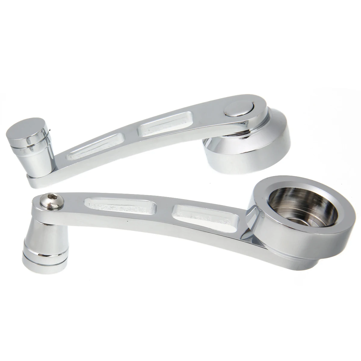 Mayitr 1pair Aluminum Alloy Car Window Handle Winder Riser Replacement Winder Crank Riser Kit Auto Accessories Part Wind Handle