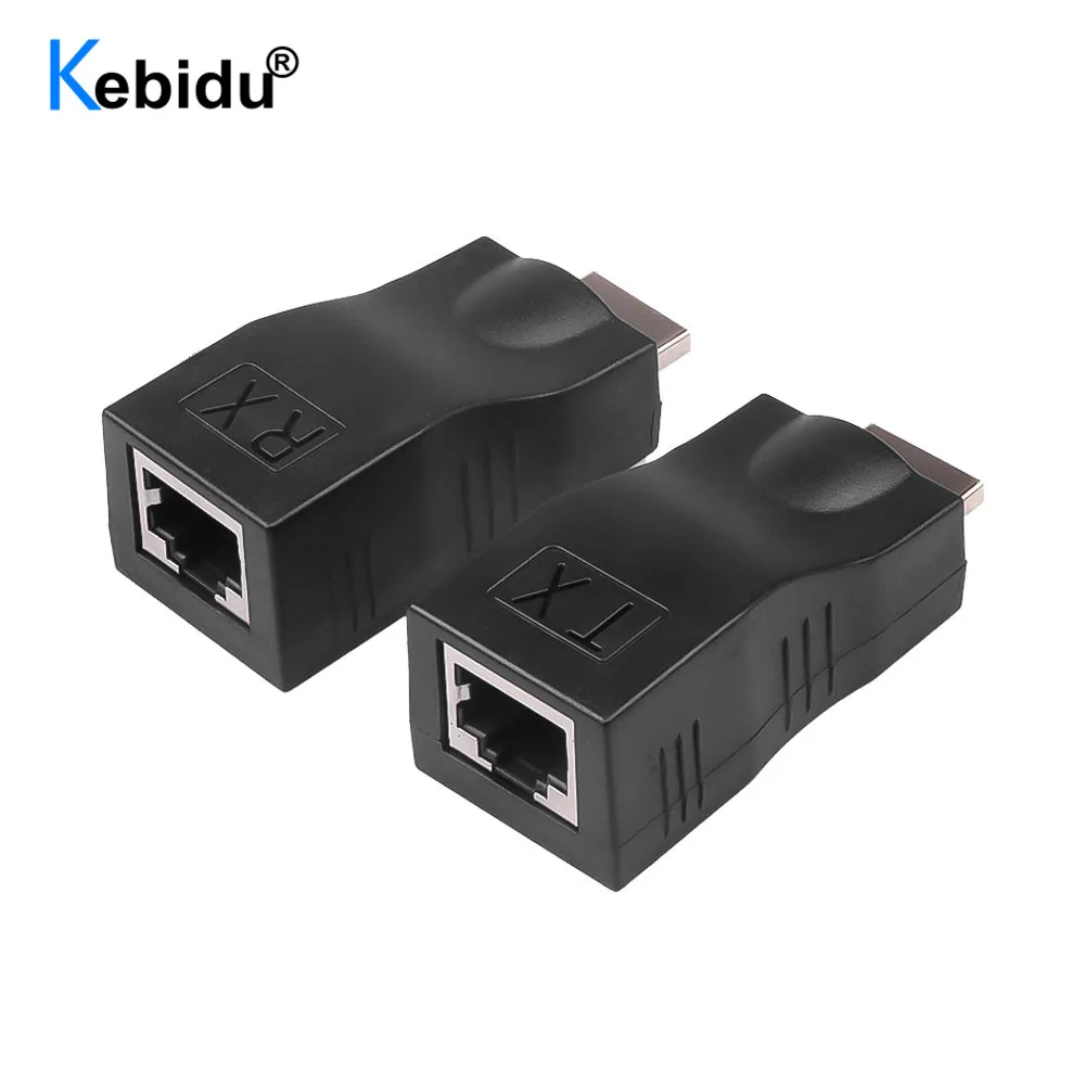Kebidu Лидер продаж 4K удлинитель HDMI-совместимый с RJ45 RX TX сетевой порт LAN CAT5e CAT6 UTP Ethernet