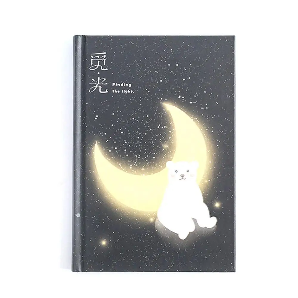 C Moonlight notebook A5 креативный светящийся блокнот ручная роспись блокнот в твердом переплете - Цвет: C