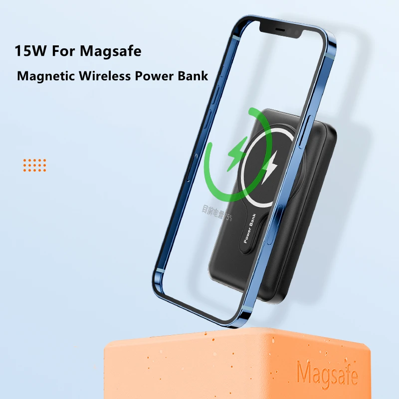 best portable charger for iphone 10000mAh 15W Power Bank Magnetic Wireless Fast Charger Powerbank Mobile Phone Battery For iPhone 12 13 Pro Max mi Xiaomi Samsung small power bank
