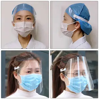 

1/5/10PCS Full Face Shield Mask Clear Flip Up Visor Protection Safety Work Guard Anti-spray protective mask Adjustable mask new