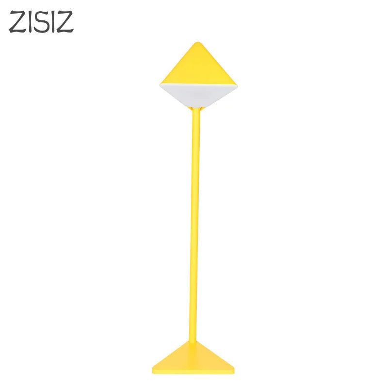 ZISIZ светодиодный Железный художественный ночной Светильник USB Геометрическая защита глаз Зарядка Настольная лампа для чтения для офиса спальни гостиной прикроватный светильник