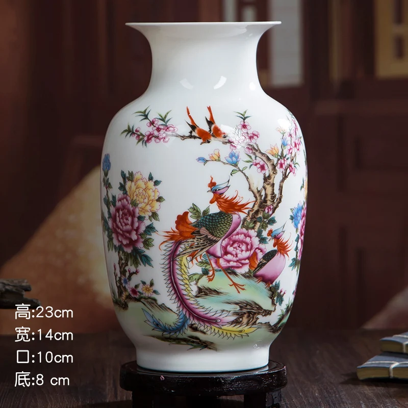 Прекрасная керамическая ваза Jingdezhen композиция для цветов украшение дома