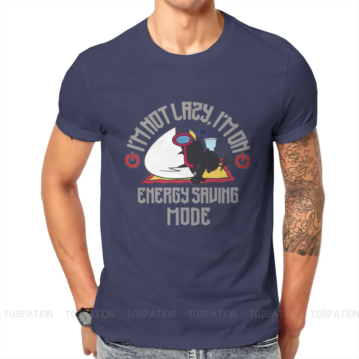 Calimero Anime On Energy Saving Mode T Shirt Classic Grunge Tshirt Di Alta Qualità Magliette Da Uomo Girocollo Oversize