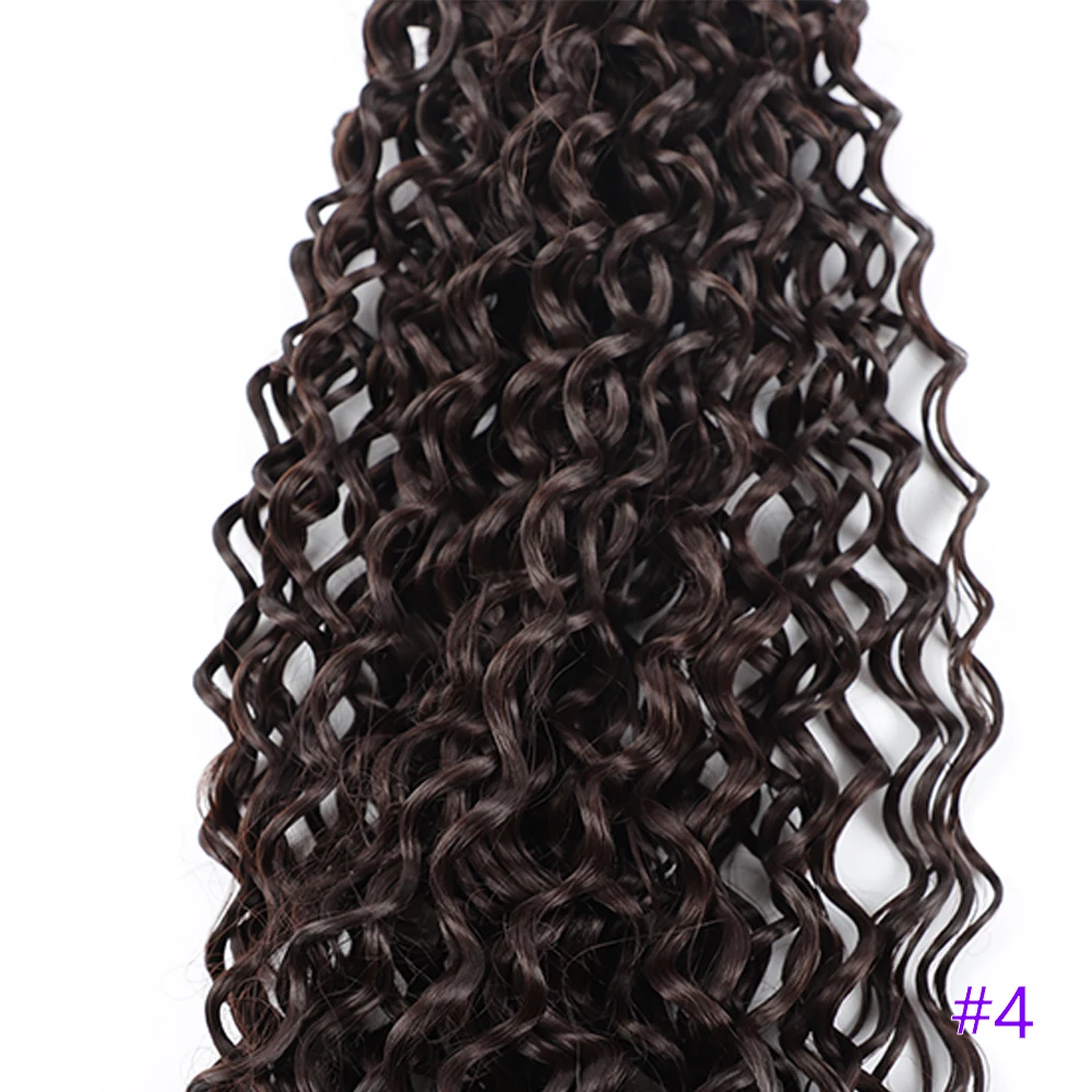 Cabelo encaracolado sintético tecer pacotes cor pura