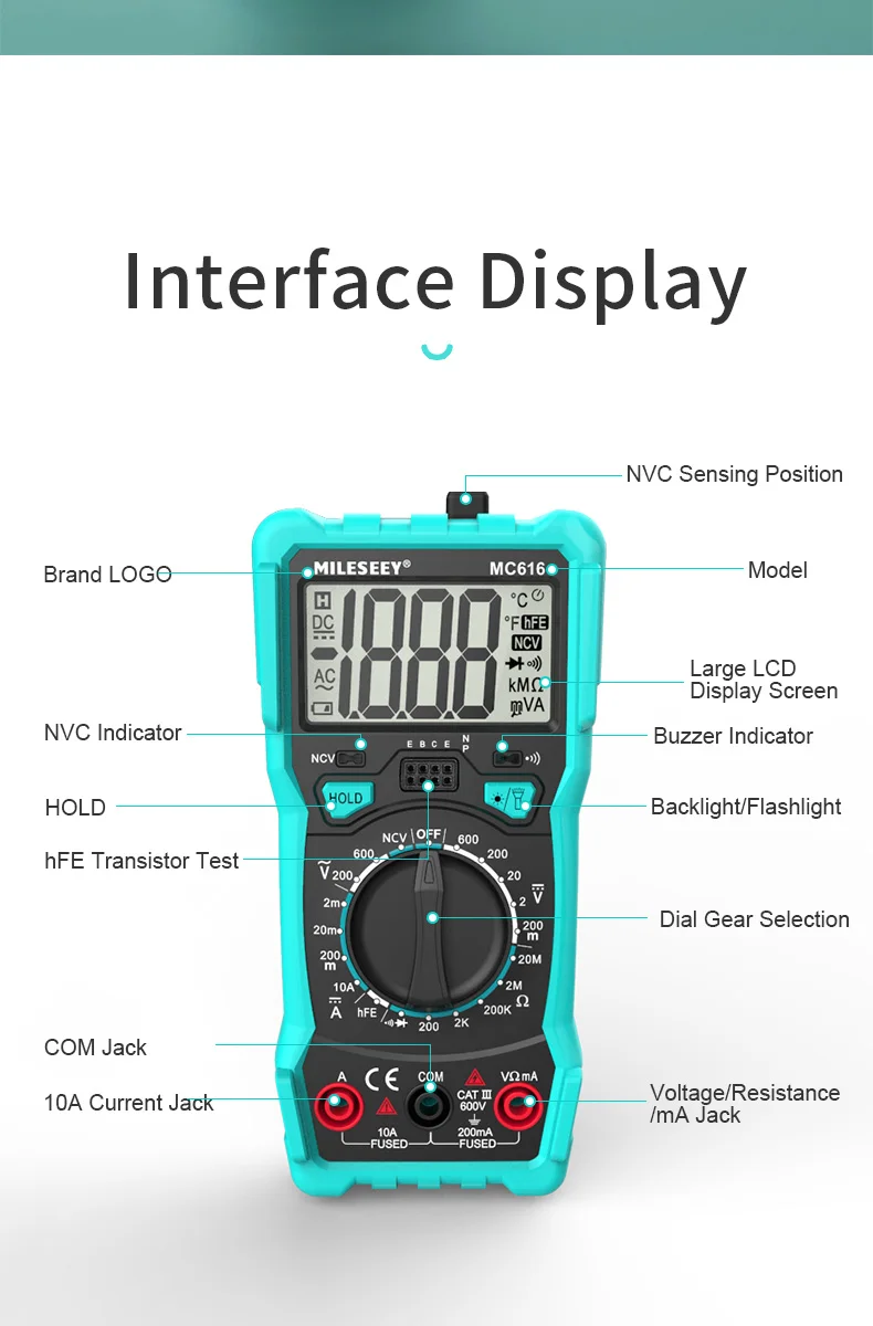 Digital Multimeter | Voltage Meter | Flash Light | Back Light ...