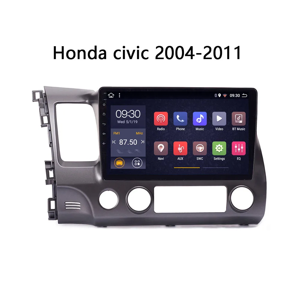 Автомагнитола для Honda civic 1 din мультимедийная система 2004 2005 2006 2007 2008 2009 2010 2011 2 32 ГБ 8