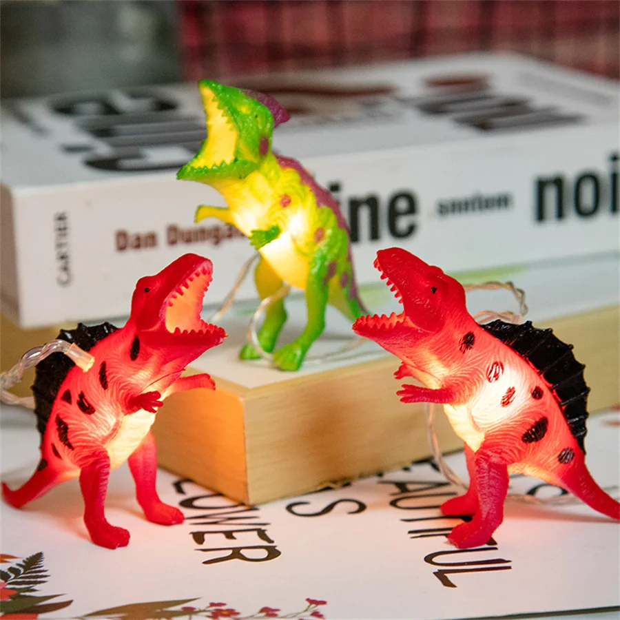 Novelty Dinosaur String Light AA Battery Children Birthday Christmas Fairy Gift Light Children Kids Bedroom Party Garland Light