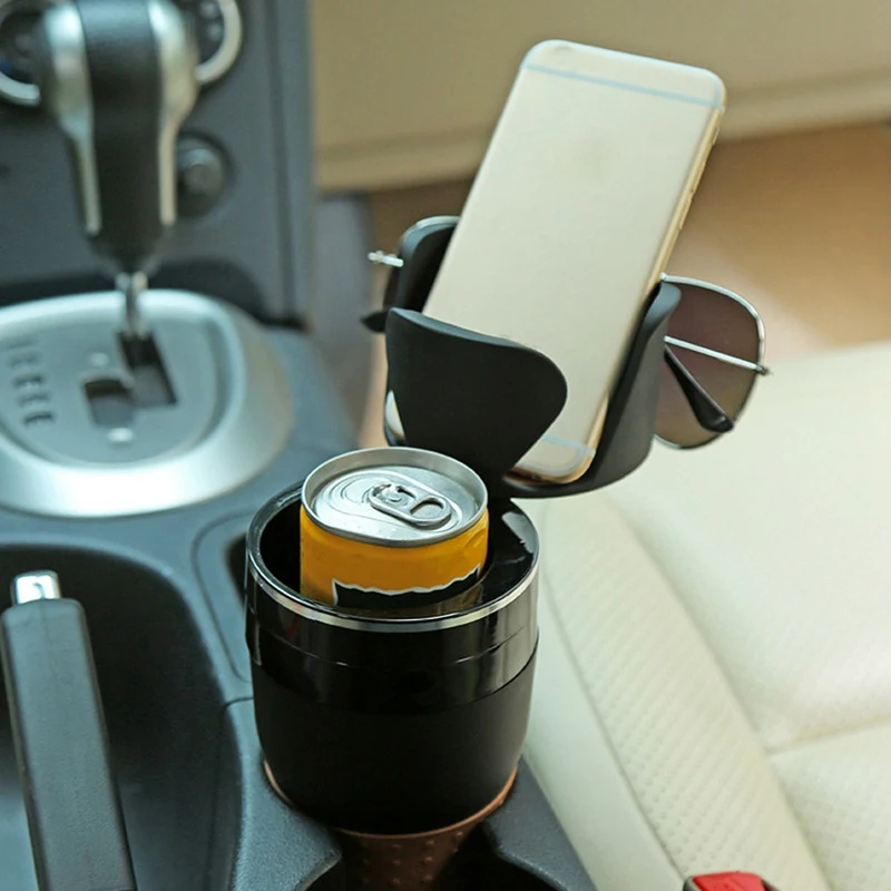 Multifunction Car Drinking Bottle Holder Rotatable Water Cup Holder Sunglasses Phone Organizer Car Interior Accessories