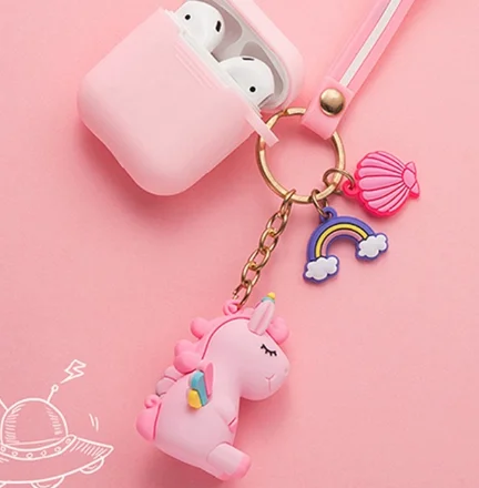 Чехол для airpods 2 Pro милый мультяшный чехол с кольцом ключей аксессуары защитный