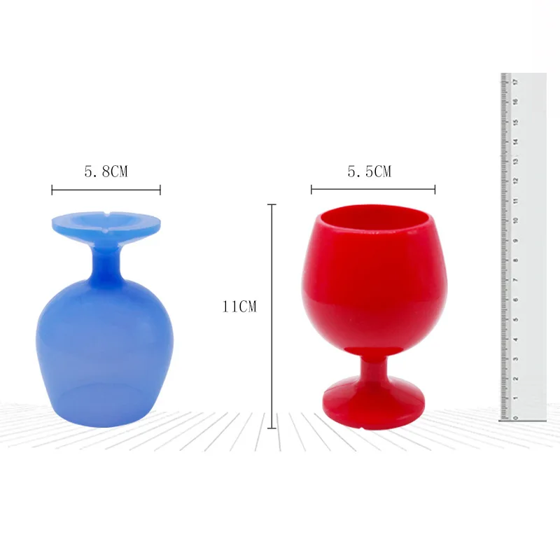 Silicone Wine Goblet Foldable Cocktail Water Cup Unbreakable Outdoor Beer BBQ Cup Champagne Whiskey Bottle Travel Festival Party
