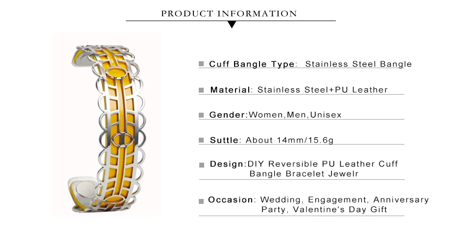 Legenstar регулируемый браслет из нержавеющей стали жоржет браслеты сменный Кожаный Браслет-манжета для женщин ювелирные изделия