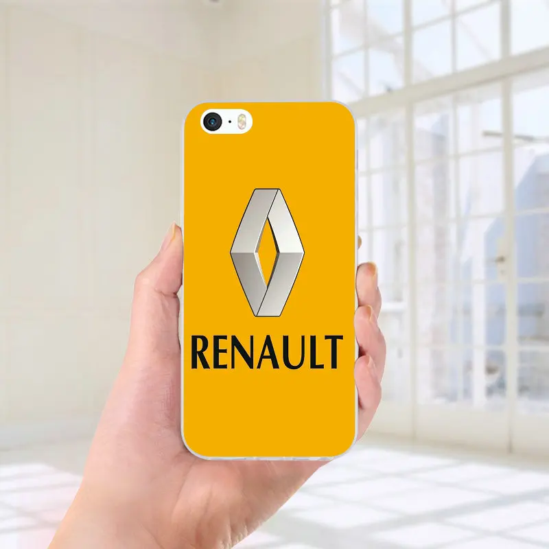 Picture 8 Супер Автомобили логотип Renault мягкие ТПУ Силиконовые чехлы для телефонов конфеты цвета Листья для iPhone X XR XS Max 10 7 8 Plus 4 4s 5 5S SE 5C - Цвет: Picture 8