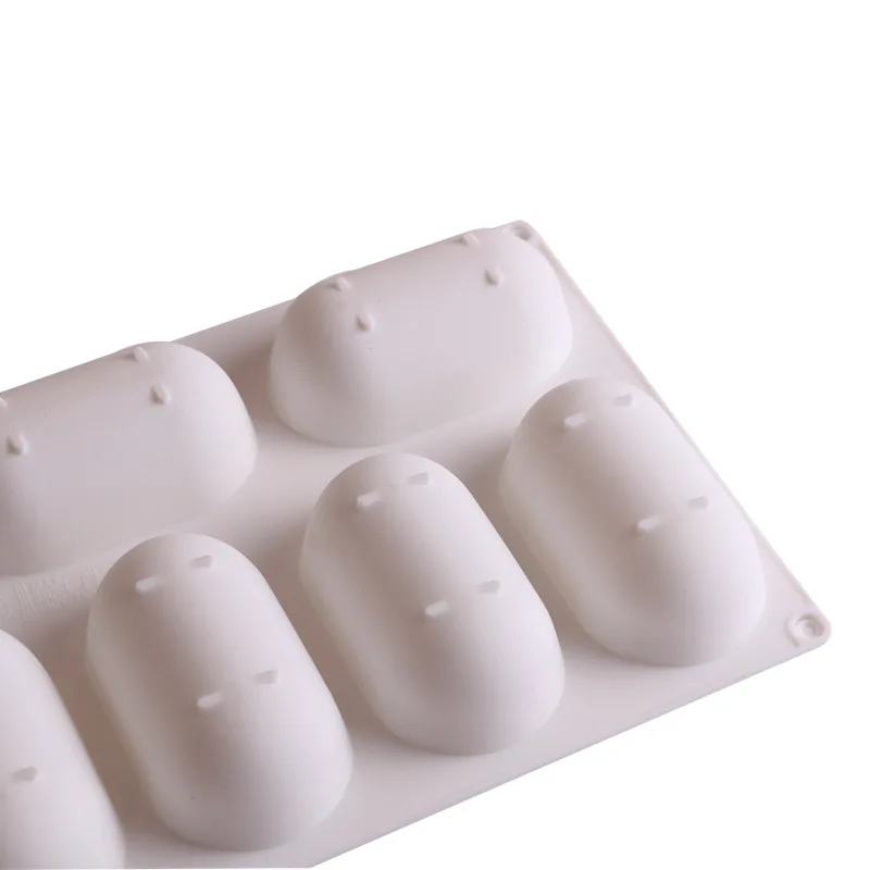 Cartoon Small Yellow People Oval Mousse Cake Mold 8 Ice Cream Mold Baking Cake Fondant Silicone Mold Food Grade Silicone Mold