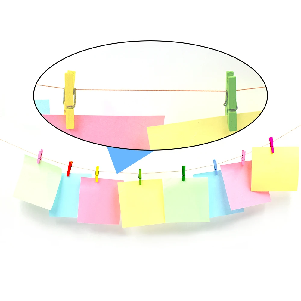 

20pcs random mixed colors Wooden Clips Photo Clips Clothespin for DIY Crafts School Office home Decor Accessories Gift Card