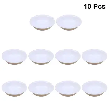 

10pcs Sauce Dishes Break-Resistant White Food Dipping Plastic Bowl Appetizer Plate Seasoning Dish For Home Buffet Kitchen Dish