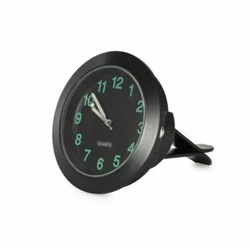 

Auto Car Clock Interior Black Chrome Metal Air Vent Quartz Analog Watch Clip