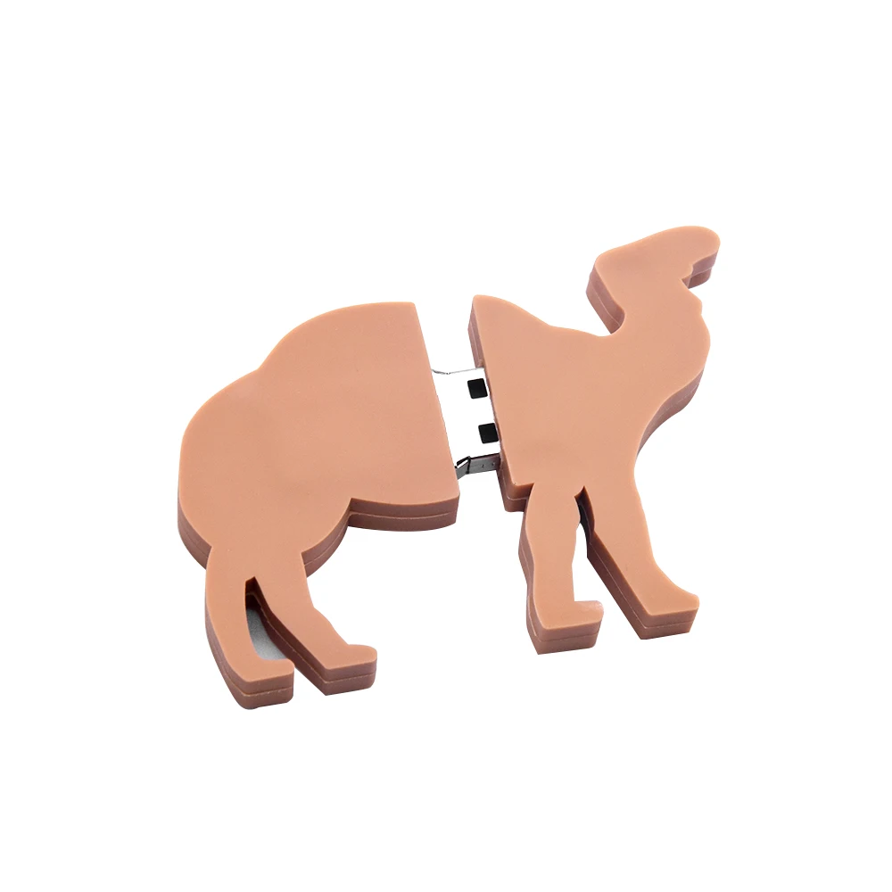 Креативный мультяшный микро USB флеш-накопитель 2,0 Mini Camel 128MB 32GB 64GB реальная емкость, фото-палка, флешка, объемный Подарочный диск для хранения
